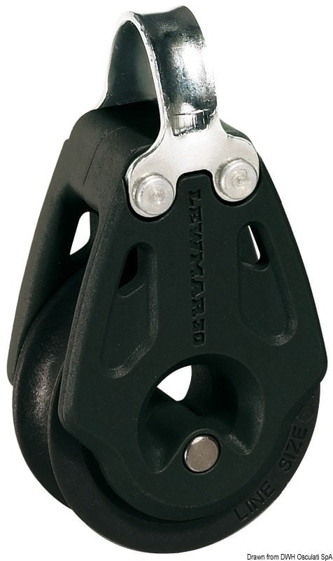 Control Blocks with stainless ball bearings - For ropes mm. 5/10 - Double with becket - Kod. 68.405.41 14