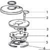 Spare parts for 3-speed winches - Ring holding spring (5) - Kod. 68.955.04 1