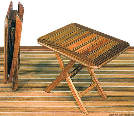 Stolik składany ARC z drewna tekowego z regulowaną wysokością - Teak table 50x40 cm - Kod. 71.305.20 3