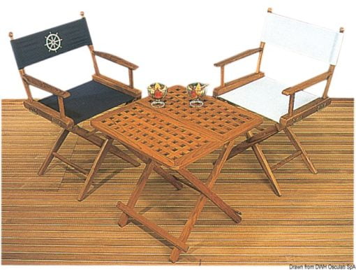 Krzesło składane ARC z prawdziwego drewna tekowego - Teak chair sand fabric - Kod. 71.323.21 3