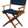 Krzesło składane ARC z prawdziwego drewna tekowego - Teak chair blue padded fabric - Kod. 71.326.30 1