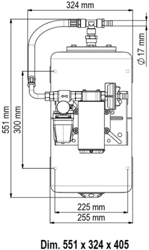 Marco UP12/A-V20 Water pressure system + 20 l tank (24 Volt) - Kod 16468413 4