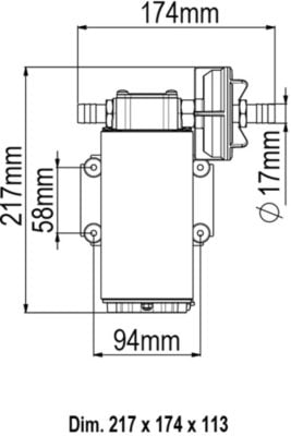 Marco UP12-P PTFE Gear pump 36 l/min (24 Volt) - Kod 16430213 9