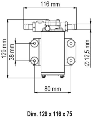 Marco UP2-P PTFE Gear pump 10 l/min (12 Volt) - Kod 16420212 7