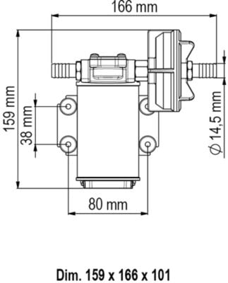 Marco UP3-P PTFE Gear pump 15 l/min (12 Volt) - Kod 16400212 9