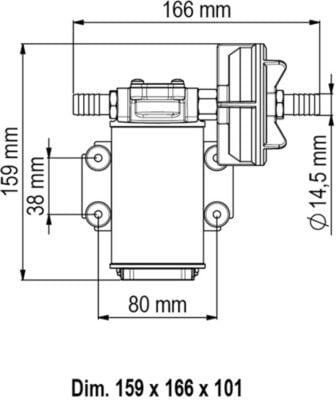 Marco UP3 Bronze gear pump 15 l/min (12 Volt) - Kod 16400012 9