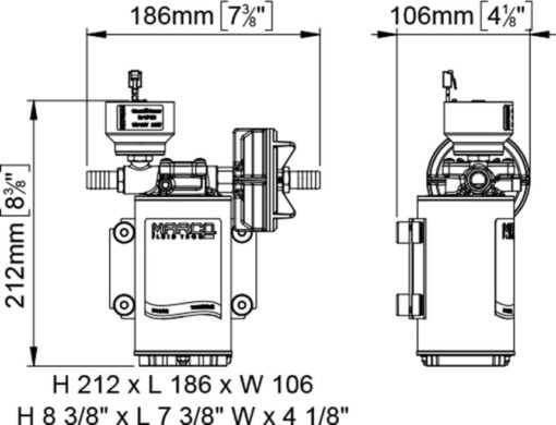 Marco UP9/E-BR 12/24V bronze gear pump with electronic pressure sensor 12 l/min - Kod 16473015 7