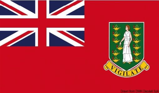 Flaga - Brytyjskie Wyspy Dziewicze – marynarka handlowa - Bandiera Isole Vergini Britanniche merc. 20x30 - Kod. 35.466.01 3