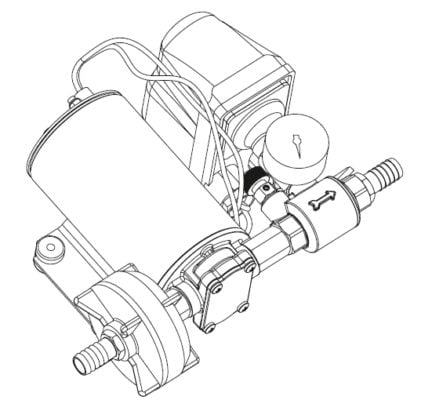 Marco DP9 Deck washing pump kit 4 bar (12 Volt) - Kod 16482012 8
