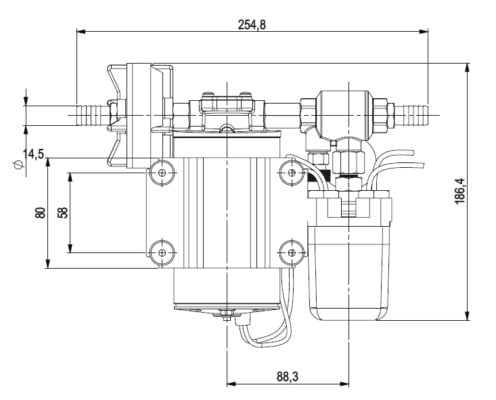 Marco DP9 Deck washing pump kit 4 bar (24 Volt) - Kod 16482013 11
